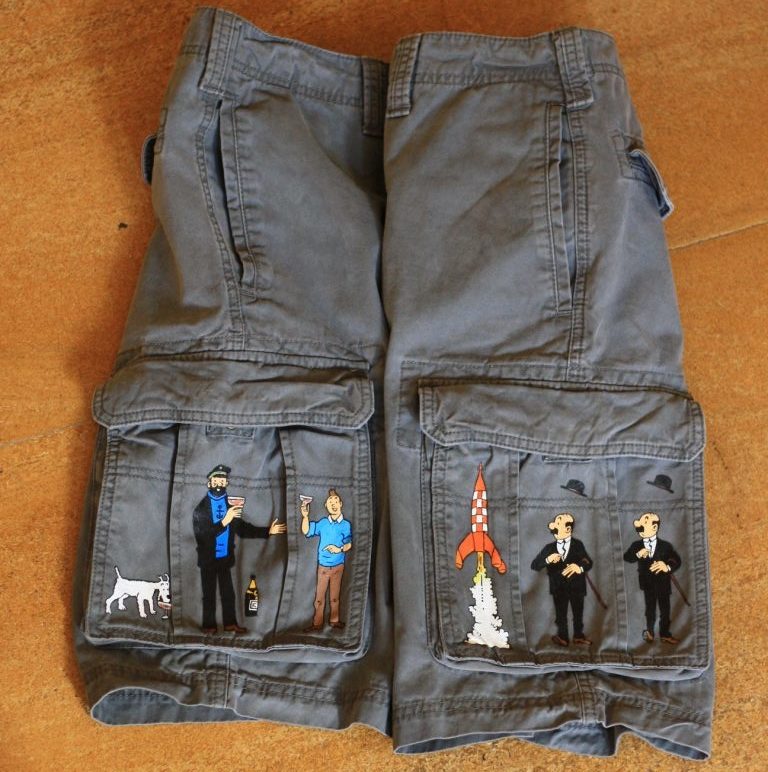 Custom Tintin shorts