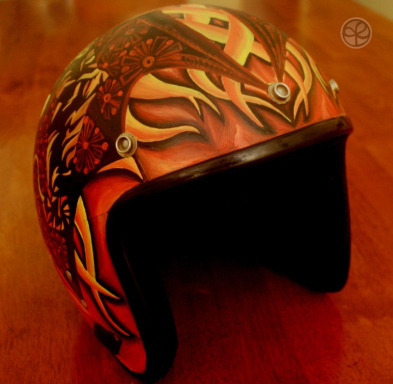 Custom painted helmet